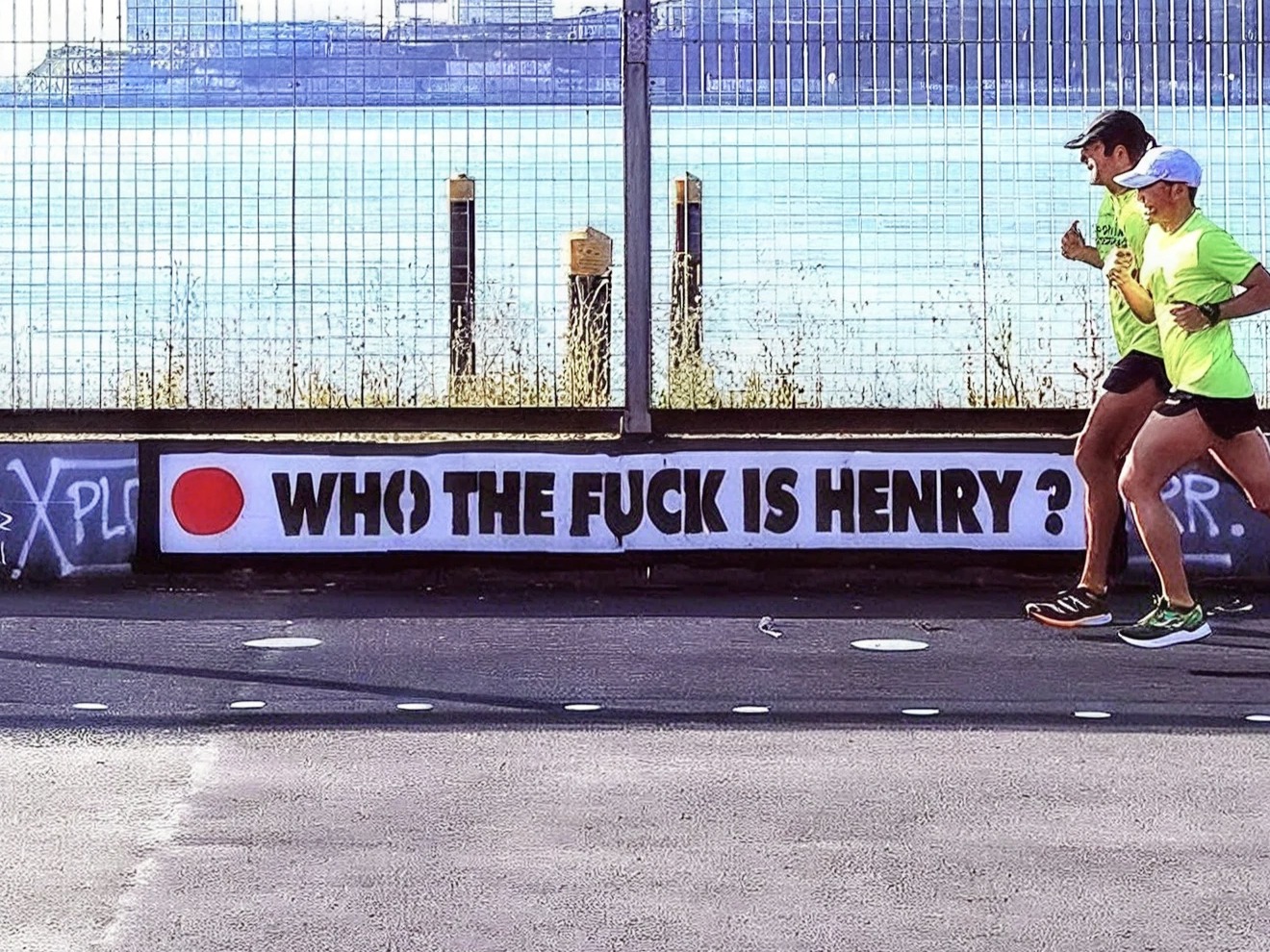 'Who the fuck is Henry?' billboard on a Lisbon street